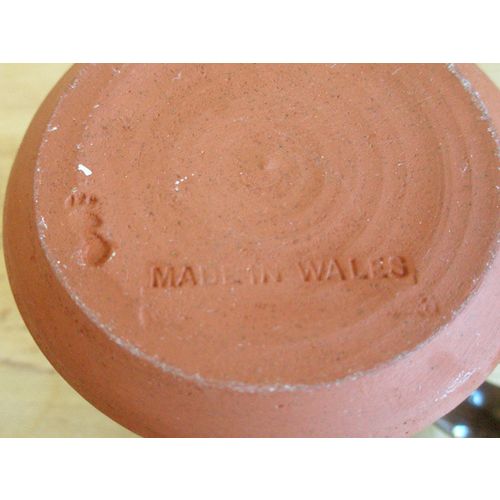 Welsh Studio Pottery Wax Resist Milk Jug - Footprint Backstamp