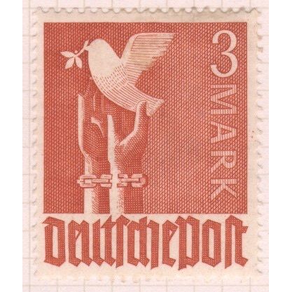 Germany 1947 - 3m brownish red - "Dove Of Peace" - unused