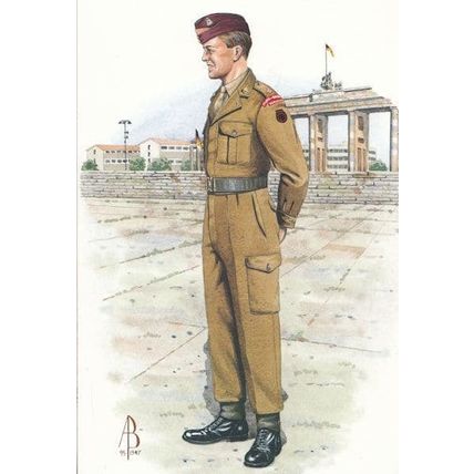 Officer Prince Of Wales Yorkshire Regiment 1964 Berlin Uniform Postcard