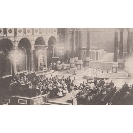 The Consecrating Consecration Of The Altar Church By Bishop Old Vintage Postcard