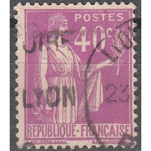 France 1932 Michel 274 O Cote (2008) 0.30 € Type Paix Cachet rond