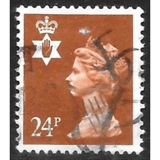1971-93 Northern Ireland Definitive - SG NI58 24p chestnut Queen Elizabeth C5