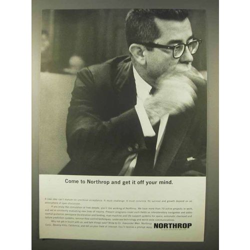 1963 Northrop Aviation Ad - Get It Off Your Mind