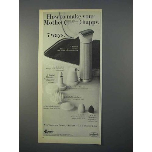 1966 Norelco Beauty Sachet Shaver Ad - Mother Happy