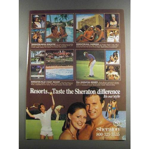 1982 Sheraton Hotels Ad - Taste the Difference