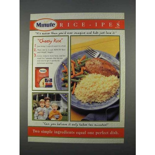 1996 Minute Rice Ad - Cheesy Rice