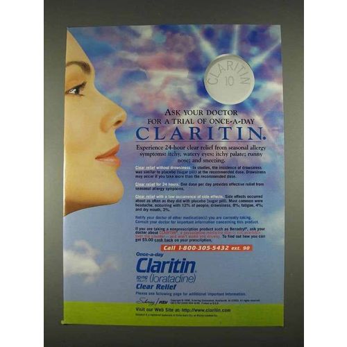 1996 Schering Claritin Ad - Trial for Once-a-Day