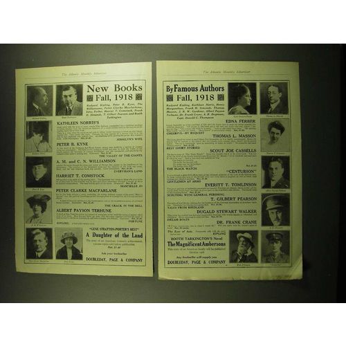 1918 Doubleday, Page & Co. Ad - New Books by Famous Authors Fall 1918