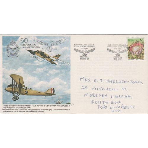 South Africa 1980 South African Air Force 60th Anniversary special cover