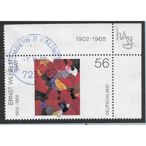 GER 2002 €0.56 'ERNST WILHELM NAY' (CORNER MARGIN) FINE USED (EBID53-941)