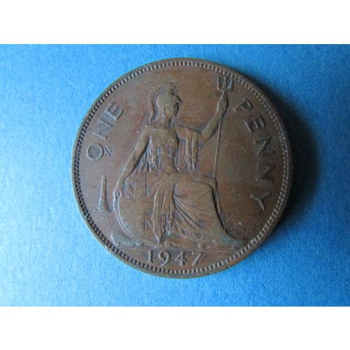 1947 GEORGE VI ONE PENNY FREE POST. J