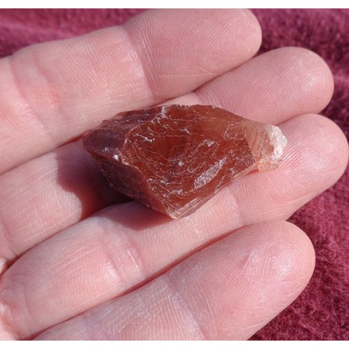 B Red Calcite Raw Crystal Gemstone 1.75 Inch Energy Work Metaphysical