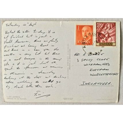 Postcard Camping de La Garrofa, Almeria, Andalucia, Spain