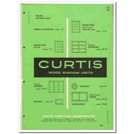 Curtis Companies 1958 vintage windows catalog Silentite Style-Trend