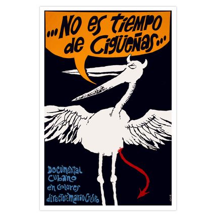 Cuban decor Wall Design movie Poster for Cuba film.No time for STORK. art