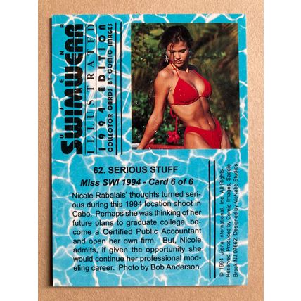 Ujena Swimwear Illustrated 1994 Edition Base trading card # 62 Nicole Rabalais