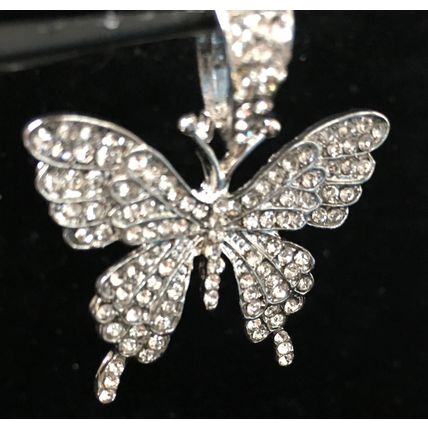 Necklace Big Rhinestone Butterfly Pendant #107 USA SellerItem