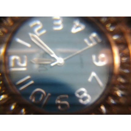 LADIE'S VIVANI SILICONE RUBBER BLUE BAND RHINSTONE WATCH-NEW BATTERY