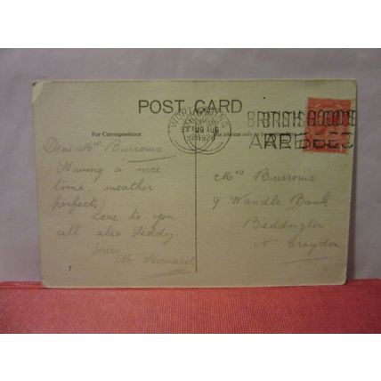 DENTON GARDENS, WORTHING, SUSSEX used vintage postcard 1926 pm =