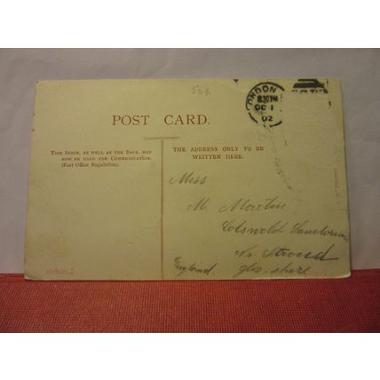 TRAFALGAR SQUARE, London. used antique postcard 1902 pm #