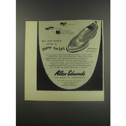1956 Allen-Edmonds MacGregor Shoes Ad - An old story with a new twist
