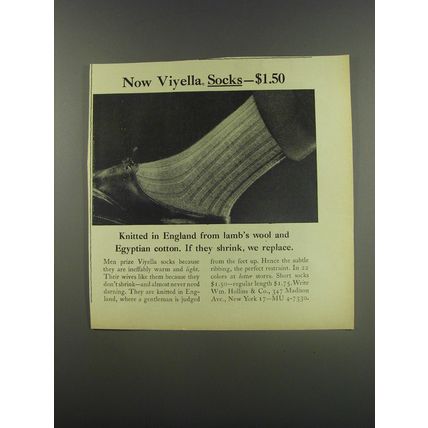 1956 Viyella Socks Advertisement - Now Viyella Socks - $1.50