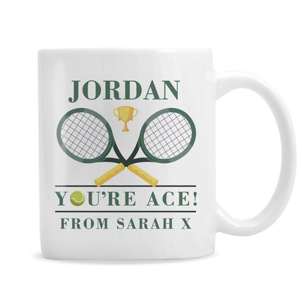 Tennis mug for grandad dad mum girlfriend boyfriend Thank you gift