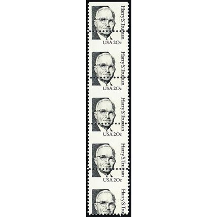1862, Mint NH 20¢ Misperfed Strip of Five * Stuart Katz