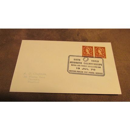 1970 GB Event Cover - 6th World Aerobatic Championships - RAF Hullavington