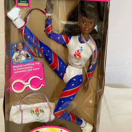 Mattel 1996 Atlanta Olympic Gymnast Barbie African American Doll #15124