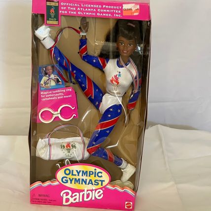 Mattel 1996 Atlanta Olympic Gymnast Barbie African American Doll #15124