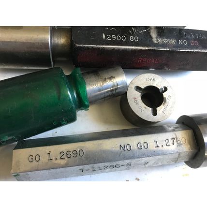 lot 3 THE PIPE MACHINERY GO NO GO PLUG GAGE 1.2690 1.2900 1.2760 1.265 1.2810,AD