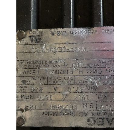 AEG ASAI MODICON S74D-E00-F010 AC SERVO MOTOR, 230VAC,1800-RPM,4.43HP,13.8A,TD