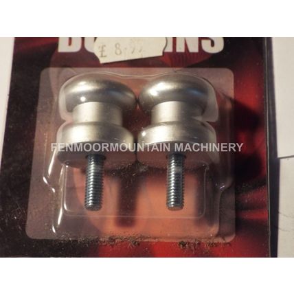 MOTORCYCLE BIKE STAND BOBBINS MOTOHART SILVER MOTORBIKE M6 1.00 THREAD