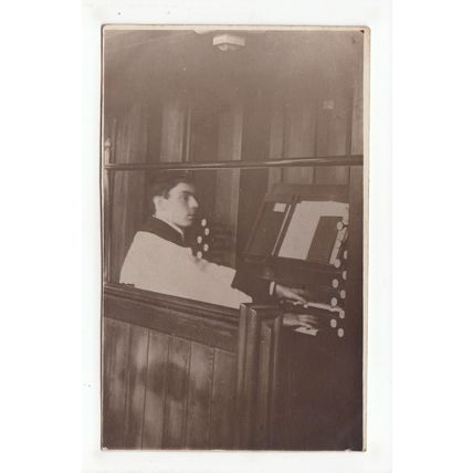 Church Organ Player Postcard JJ831