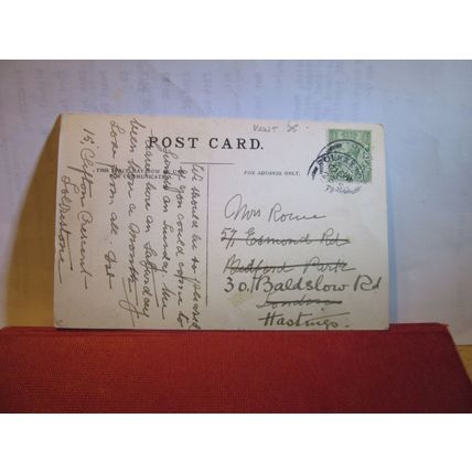 THE BAY, St. MARGARET'S AT CLIFFE, DOVER, KENT used antique postcard 1915 pm =