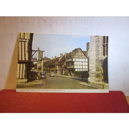 CHAPEL STREET, STRATFORD UPON-AVON used postcard by Jarrold 1963 pm =