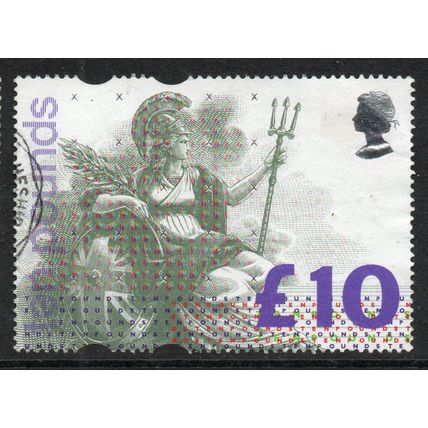 Sg1658 £10 Britannia fine used (bsc 5)
