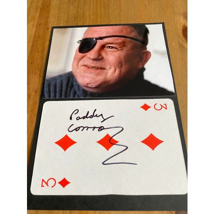 Paddy Conroy signed autograph casino card Newcastle Gangster