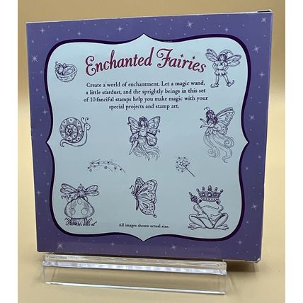 Vintage Fairy New All Night Media Rare ENCHANTED FAIRIES RUBBER STAMP Set
