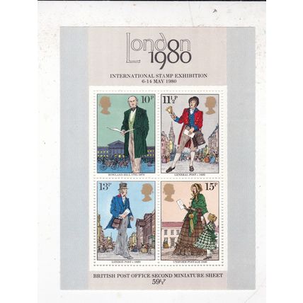GB 1979 London Stamp Exhibition 1980 Minisheet Mint Never Hung SG MS1099VGC