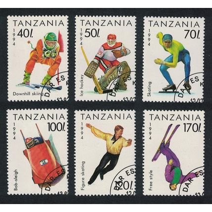 Tanzania Winter Olympic Games Lillehammer Norway 6v 1994 CTO SG#1742-1747