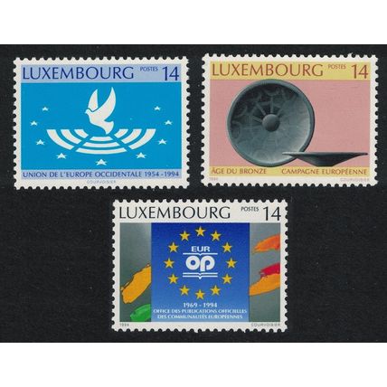 Luxembourg Archaeology Anniversaries and Campaign 3v 1994 MNH SG#1377-1379