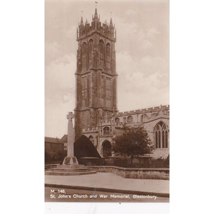 EA 151 GLASTONBURY - ST JOHNS CHURCH AND WAR MEMORIAL
