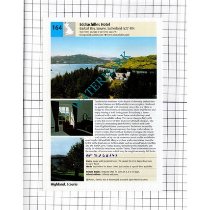Pool House Poolewe Wester Ross / Eddrachilles Hotel Scourie -2011 Advert