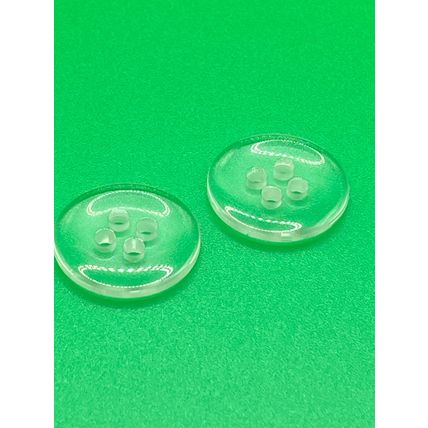 Buttons Clear Round 15mm Resin Sewing 4 Hole Scrapbooking Bedding Knitting
