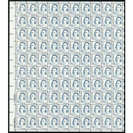 George Mason Sheet of One Hundred 18 Cent Postage Stamps Scott 1858