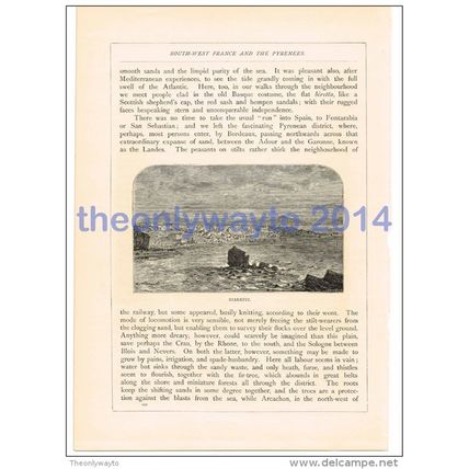 Biarritz, France, Book Illustration (Print), 1880