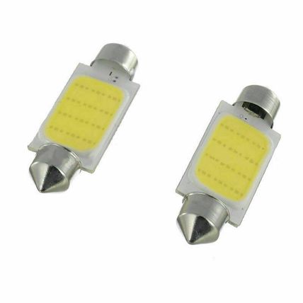 FESTOON BULBS 2x COB LED 42MM 239 272 C5W WHITE NUMBER PLATE/INTERIOR LIGHT