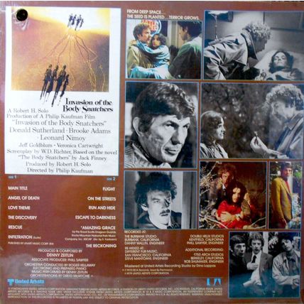 INVASION OF THE BODY SNATCHERS 1978 Denny Zeitlin soundtrack record album